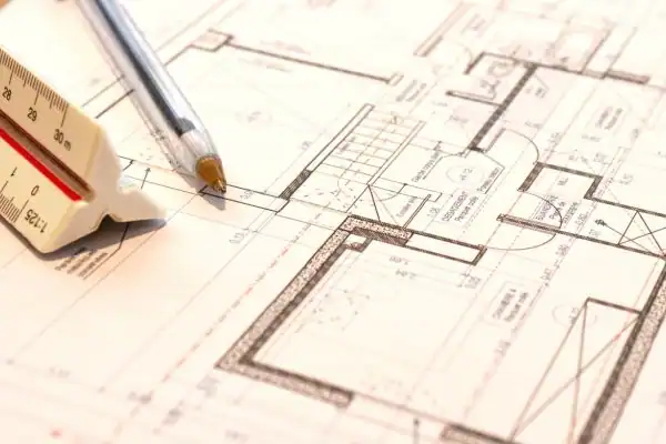 Image of architect Totton drawings
